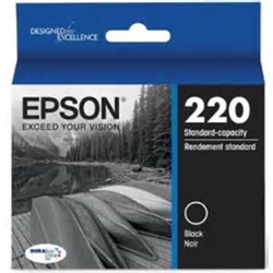 Epson 220 ( T220120 ) OEM Black Inkjet Cartridge for the WorkForce WF-2630 / 2650 / 2660 Printers