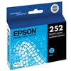 Epson 252 ( T252220 ) OEM Cyan Inkjet Cartridge for the Epson WorkForce WF-3620 / WF-3640 / WF-7110 / WF-7610 / WF-7620 InkJet Printers