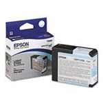 Epson T5805 ( T580500 ) OEM Light Cyan Inkjet Cartridge for the Epson Stylus Pro 3800 InkJet Printers<br>Yield: 80 ml