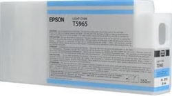 Epson T5965 ( T596500 ) OEM Light Cyan Inkjet Cartridge for the Epson Stylus Pro 7900 InkJet Printers<br>Yield: 350 ml