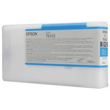 Epson T6532 ( T653200 ) OEM Cyan Inkjet Cartridge for the Epson Stylus Pro 4900 inkjet printers (200 ml of ink)