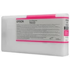 Epson T6533 ( T653300 ) OEM Vivid Magenta Inkjet Cartridge for the Epson Stylus Pro 4900 inkjet printers (200 ml of ink)