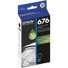 Epson 676XL ( T676XL120 ) OEM Black High Yield Inkjet Cartridge for the Epson WorkForce Pro WP-4020 InkJet Printers
