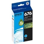 Epson 676XL ( T676XL220 ) OEM Cyan High Yield Inkjet Cartridge for the Epson WorkForce Pro WP-4020 InkJet Printers