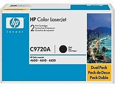 HP C9720AD ( 641A ) OEM Black Laser Toner Cartridge; 9,000 Pgs; Pack of 2