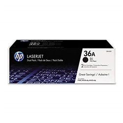 HP CB436A ( 36A ) OEM Black Laser Toner Cartridge (Dual Pack)
