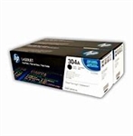 HP CC530AD ( 304A ) OEM Black Laser Toner Cartridge; 3,500 Pgs; Pack of 2