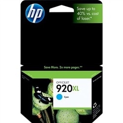 HP 920 XL ( CD972AN ) OEM Cyan High Capacity InkJet Cartridge