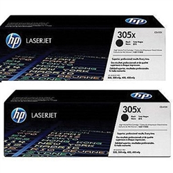 HP CE410X ( 305A ) OEM Black High Yield Laser Toner Cartridge (Dual Pack)