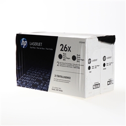 HP CF226X ( 26X ) OEM Black High Yield Laser Toner Cartridge (Twin Pack)