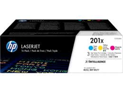 HP CF253XM ( 201X ) OEM Colour Combo Pack contains one each of CF401X Cyan, CF402X Yellow, CF403X Cyan