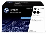 HP CF280AD1 ( 80A ) OEM Black Laser Toner Cartridge; 2,700 Pgs; Pack of 2