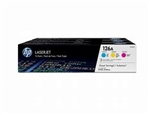 HP CF341A ( 126A ) OEM Colour Tri-Pack Laser Toner Cartridges includes CE311A Cyan, CE312A Yellow and CE313A Magenta