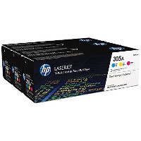 HP CF370AM ( 305A ) OEM Colour Tri-Pack Laser Toner Cartridges