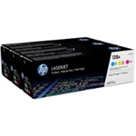 HP CF371AM ( 128A ) OEM Colour Tri-Pack Laser Toner Cartridges