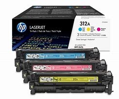 HP CF440AM ( 312A ) OEM Combo pack;  CF381 Cyan. CF382A Yellow, CF383A Magenta