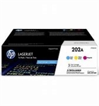 HP CF500AM ( 202A ) OEM Combo pack; CF501A Cyan, CF502A, Yellow, CF503A Magenta