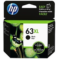 HP 63 XL ( F6U64AN ) OEM Black High Yield Inkjet Cartridge