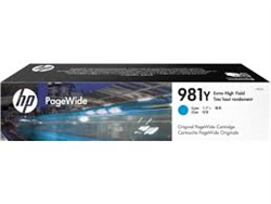 HP 981Y ( L0R13A ) OEM Cyan Extra High Yield Inkjet Cartridge