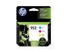 HP 952 ( N9K27AN ) OEM Colour Combo Pack includes one each of Cyan, Magenta and Yellow