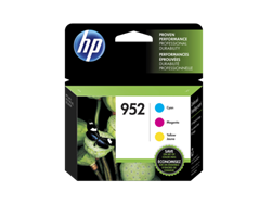 HP 952 ( N9K27AN ) OEM Colour Combo Pack includes one each of Cyan, Magenta and Yellow