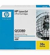 HP Q1338D ( 38A ) OEM Black Laser Toner Cartridge; 12,000 Pgs; Pack of 2