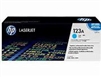 HP Q3971A ( 123A ) OEM Cyan Toner Cartridge; 2,000 Pgs