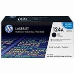 HP Q6000AD ( 124A ) OEM Black Laser Toner Cartridge; 2,500 Pgs; Pack of 2