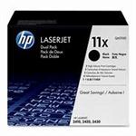 HP Q6511XD ( 11X ) OEM Black High Capacity Laser Toner Cartridge; 12,000 Pgs; Pack of 2