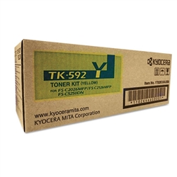 Kyocera TK-592Y ( TK592Y ) ( 1T02KVAUS0 ) OEM Yellow Laser Toner Cartridge