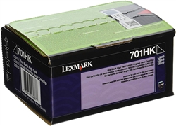 Lexmark 701HK ( 70C1HK0 ) OEM "Return Program" Black High Yield Laser Toner Cartridge