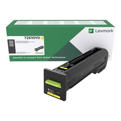 Lexmark 72K10Y0 OEM "Return Program" Yellow Toner Cartridge
