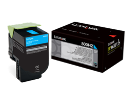 Lexmark 800H2 ( 80C0H20 ) OEM Cyan High Yield Toner Cartridge