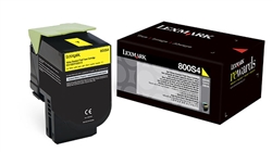 Lexmark 800S4 ( 80C0S40 ) OEM Yellow Laser Toner Cartridge