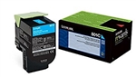 Lexmark 801C ( 80C10C0 ) OEM "Return Program" Cyan Toner Cartridge