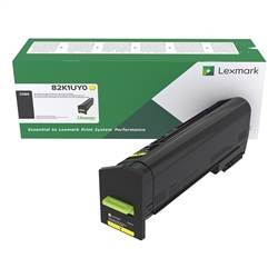 Lexmark 82K1UY0 OEM "Return Program" Yellow Ultra High Yield Laser Toner Cartridge