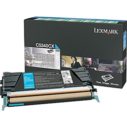 Lexmark C5340CX OEM "Return Program" Cyan Extra High Yield Laser Toner Cartridge
