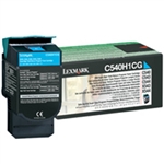 Lexmark C540H1CG OEM "Return Program" Cyan High Yield Laser Toner Cartridge