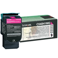 Lexmark C540H1MG OEM "Return Program" Magenta High Yield Laser Toner Cartridge