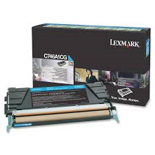 Lexmark C746A1CG OEM "Return Program" Cyan Laser Toner Cartridge