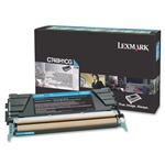 Lexmark C748H1CG OEM "Return Program" Cyan High Yield Laser Toner Cartridge