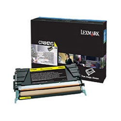 Lexmark C748H2YG OEM Yellow High Yield Laser Toner Cartridge