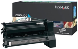 Lexmark C780A1CG OEM "Return Program" Cyan Laser Toner Cartridge