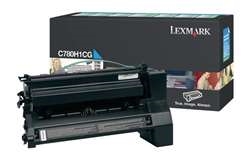 Lexmark C780H1CG OEM "Return Program" Cyan High Yield Laser Toner Cartridge