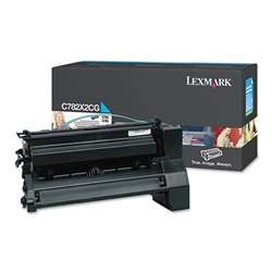 Lexmark C782X2CG OEM Cyan Extra High Yield Laser Toner Cartridge
