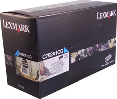 Lexmark C792A1CG OEM "Return Program" Cyan Toner Cartridge