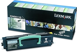 Lexmark X340A11G OEM Black Toner Cartridge; 2,500 Pgs; Return Program