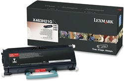 Lexmark X463H21G OEM Black High Yield Toner Cartridge; 9,000 Pgs