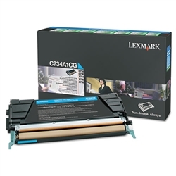 Lexmark X746A1CG OEM "Return Program" Cyan Laser Toner Cartridge