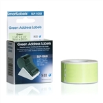 Seiko SLP-1GLB Green Address Labels 1 1/8" X 3 1/2" (130 Labels per roll / 1 roll per box)